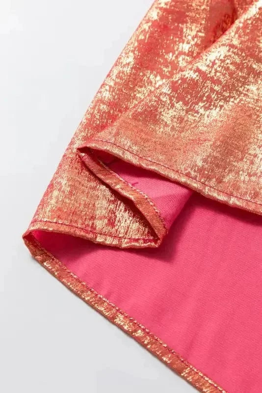 Mini Dresses Shimmer Chic Mini Shirt Dress