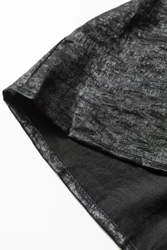 Mini Dresses Shimmer Chic Mini Shirt Dress