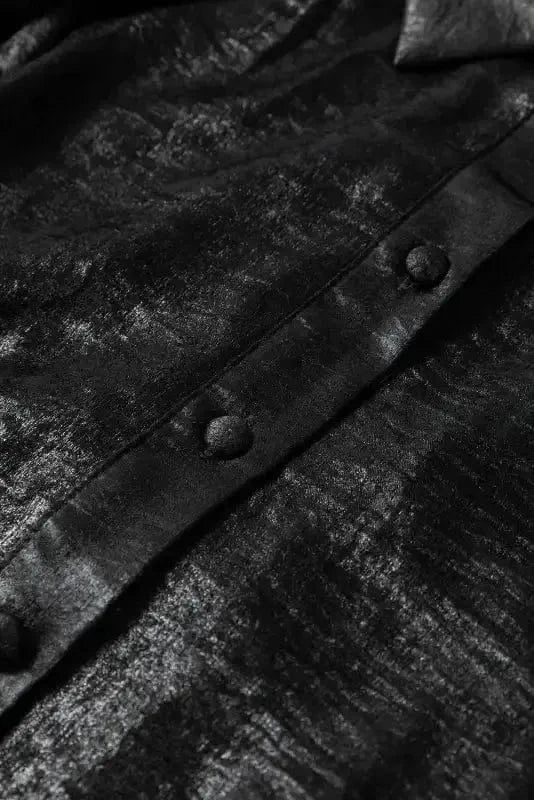 Mini Dresses Shimmer Chic Mini Shirt Dress