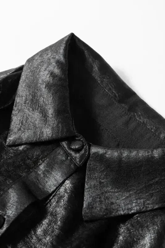 Mini Dresses Shimmer Chic Mini Shirt Dress