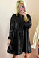 Mini Dresses Shimmer Chic Mini Shirt Dress
