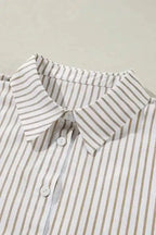 Mini Dresses Striped Mini Shirt Dress