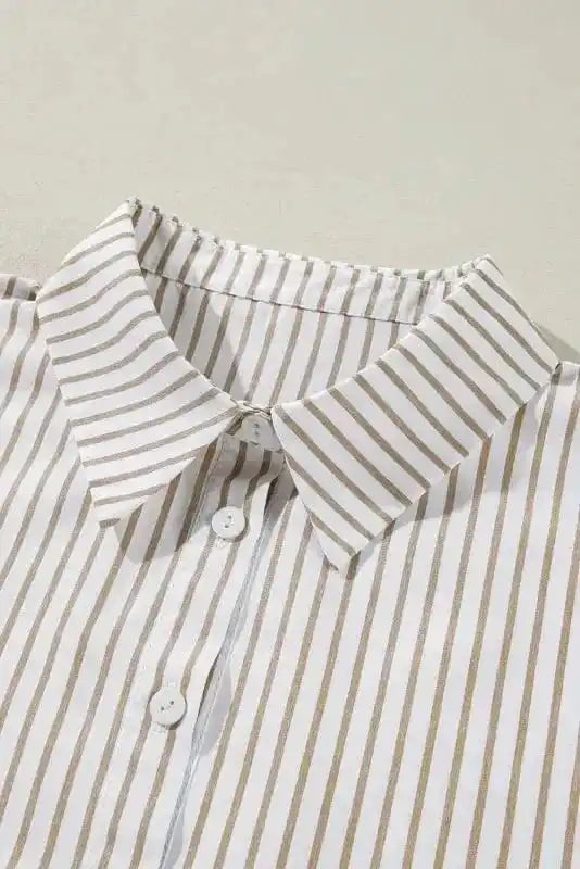 Mini Dresses Striped Mini Shirt Dress