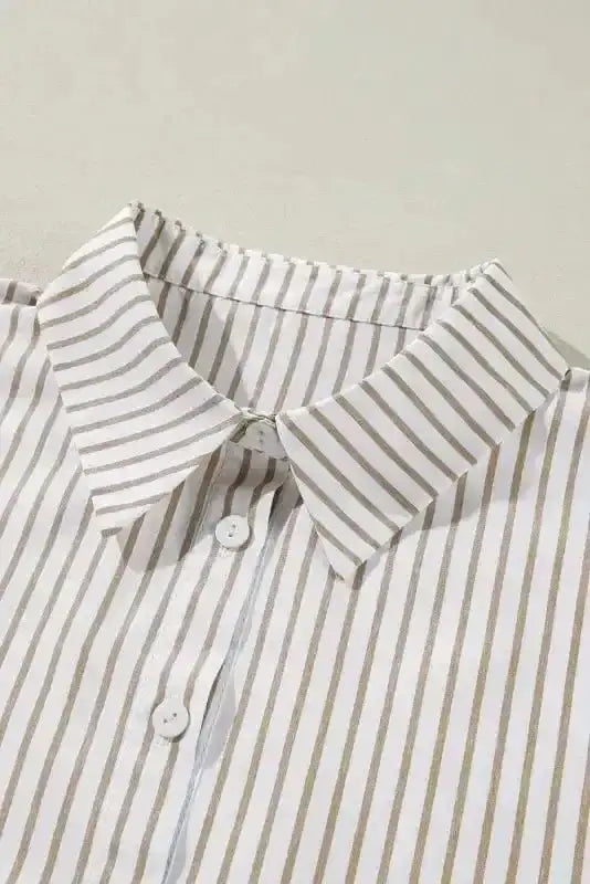 Mini Dresses Striped Mini Shirt Dress