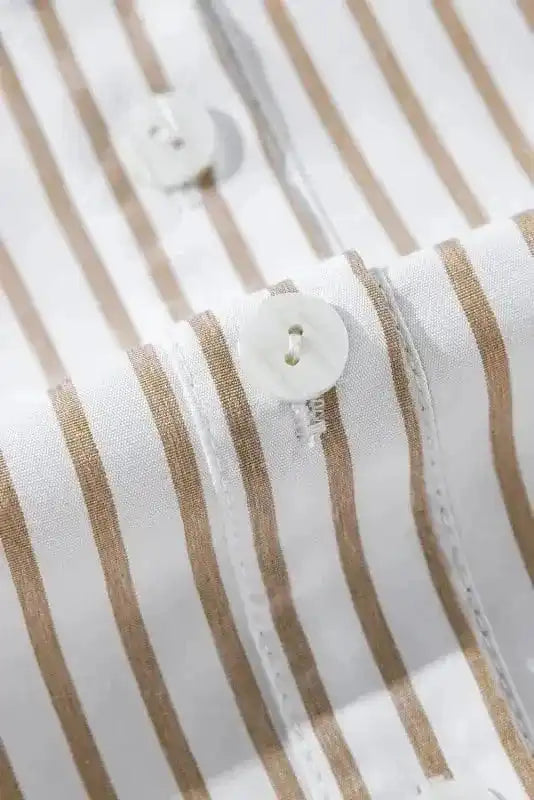 Mini Dresses Striped Mini Shirt Dress