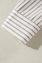 Mini Dresses Striped Mini Shirt Dress