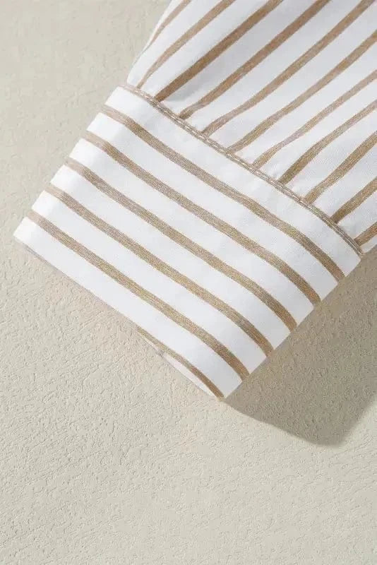 Mini Dresses Striped Mini Shirt Dress