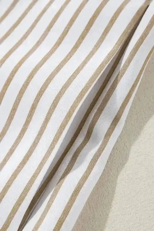 Mini Dresses Striped Mini Shirt Dress