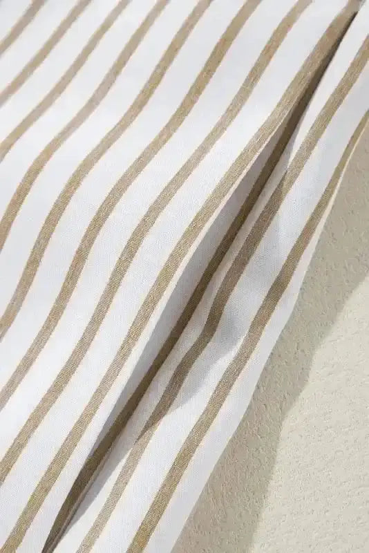 Mini Dresses Striped Mini Shirt Dress