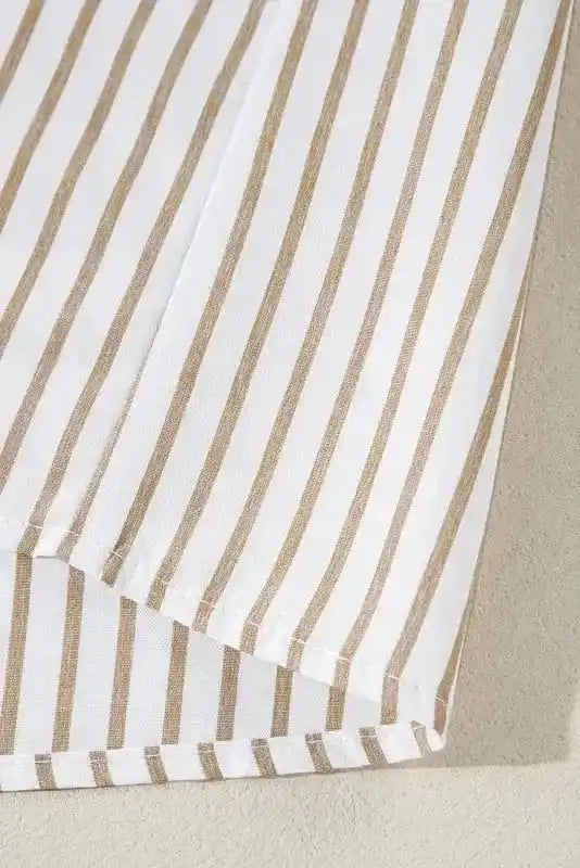 Mini Dresses Striped Mini Shirt Dress