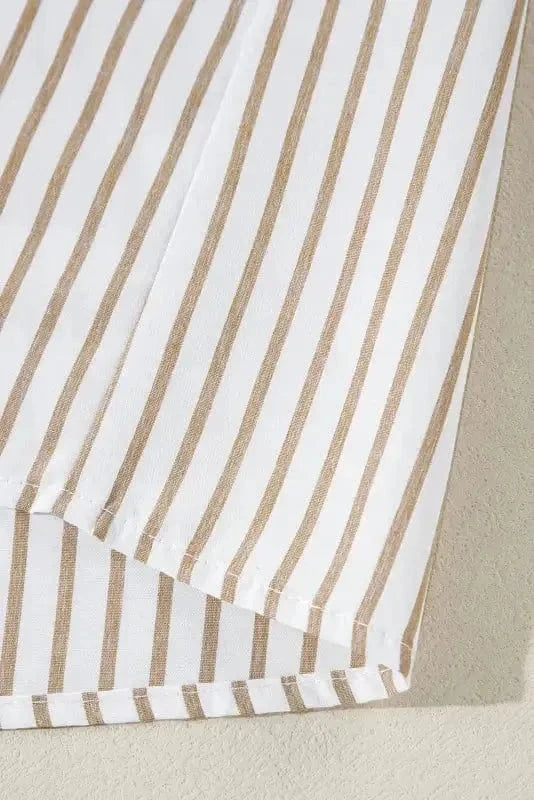 Mini Dresses Striped Mini Shirt Dress
