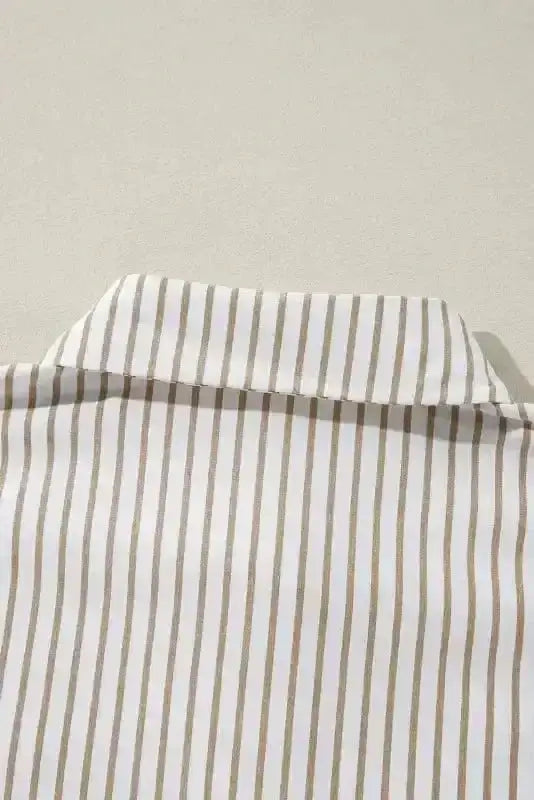 Mini Dresses Striped Mini Shirt Dress