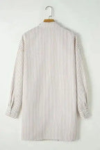 Mini Dresses Striped Mini Shirt Dress