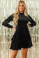 Mini Dresses Velvet Cascade Cocktail Dress