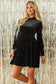 Mini Dresses Velvet Cascade Cocktail Dress
