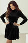 Mini Dresses Velvet Cascade Cocktail Dress