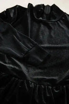 Mini Dresses Velvet Cascade Cocktail Dress