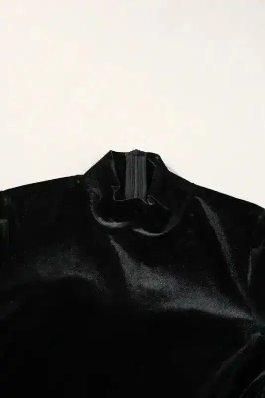 Mini Dresses Velvet Cascade Cocktail Dress