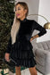 Mini Dresses Velvet Cascade Cocktail Dress