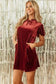 Mini Dresses Velvet Vogue Puff Mini Dress