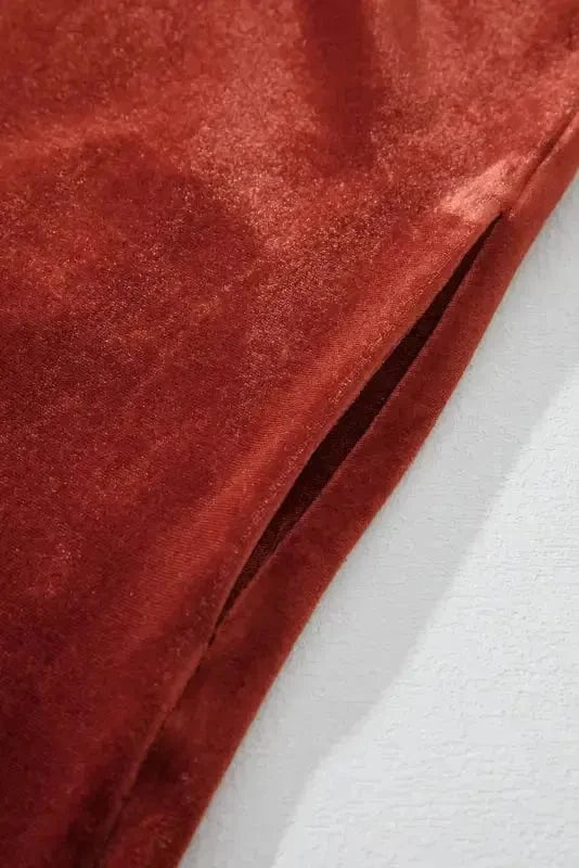 Mini Dresses Velvet Vogue Puff Mini Dress