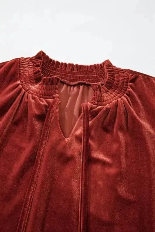 Mini Dresses Velvet Vogue Puff Mini Dress