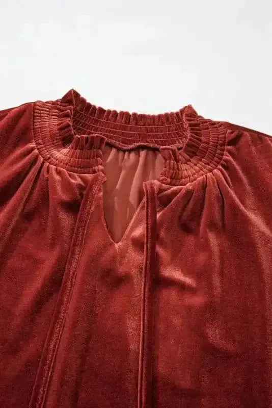 Mini Dresses Velvet Vogue Puff Mini Dress
