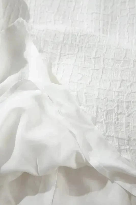 Mini Dresses White Whisper Ruffled Mini Dress