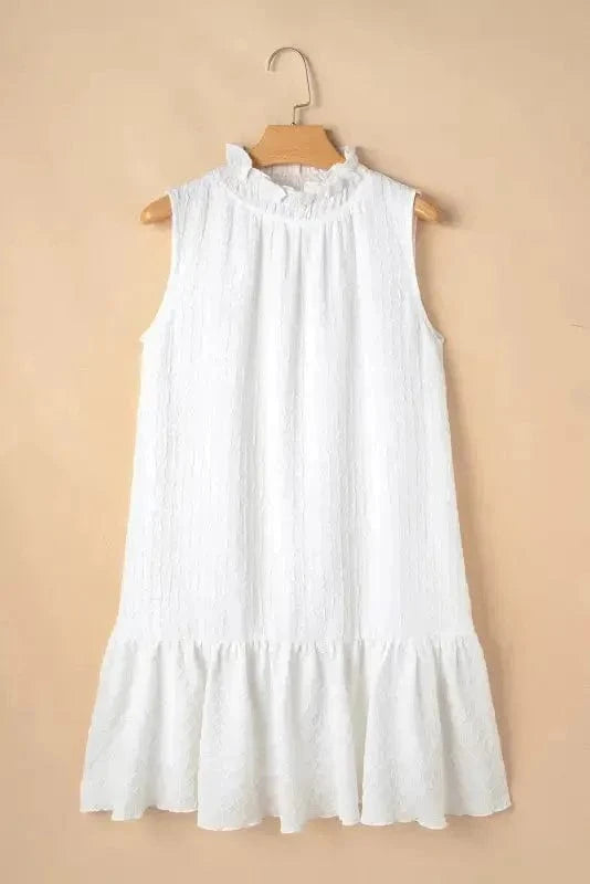 Mini Dresses White Whisper Ruffled Mini Dress