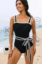One Piece Swimsuit Belted One-Piece Swimsuit