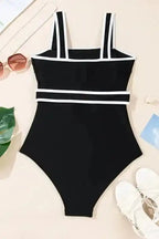 One Piece Swimsuit Belted One-Piece Swimsuit