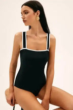 One Piece Swimsuit Belted One-Piece Swimsuit
