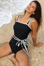 One Piece Swimsuit Belted One-Piece Swimsuit