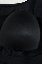 One Piece Swimsuit Black Asymmetric One-Piece Swimsuit