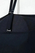 One Piece Swimsuit Black Asymmetric One-Piece Swimsuit