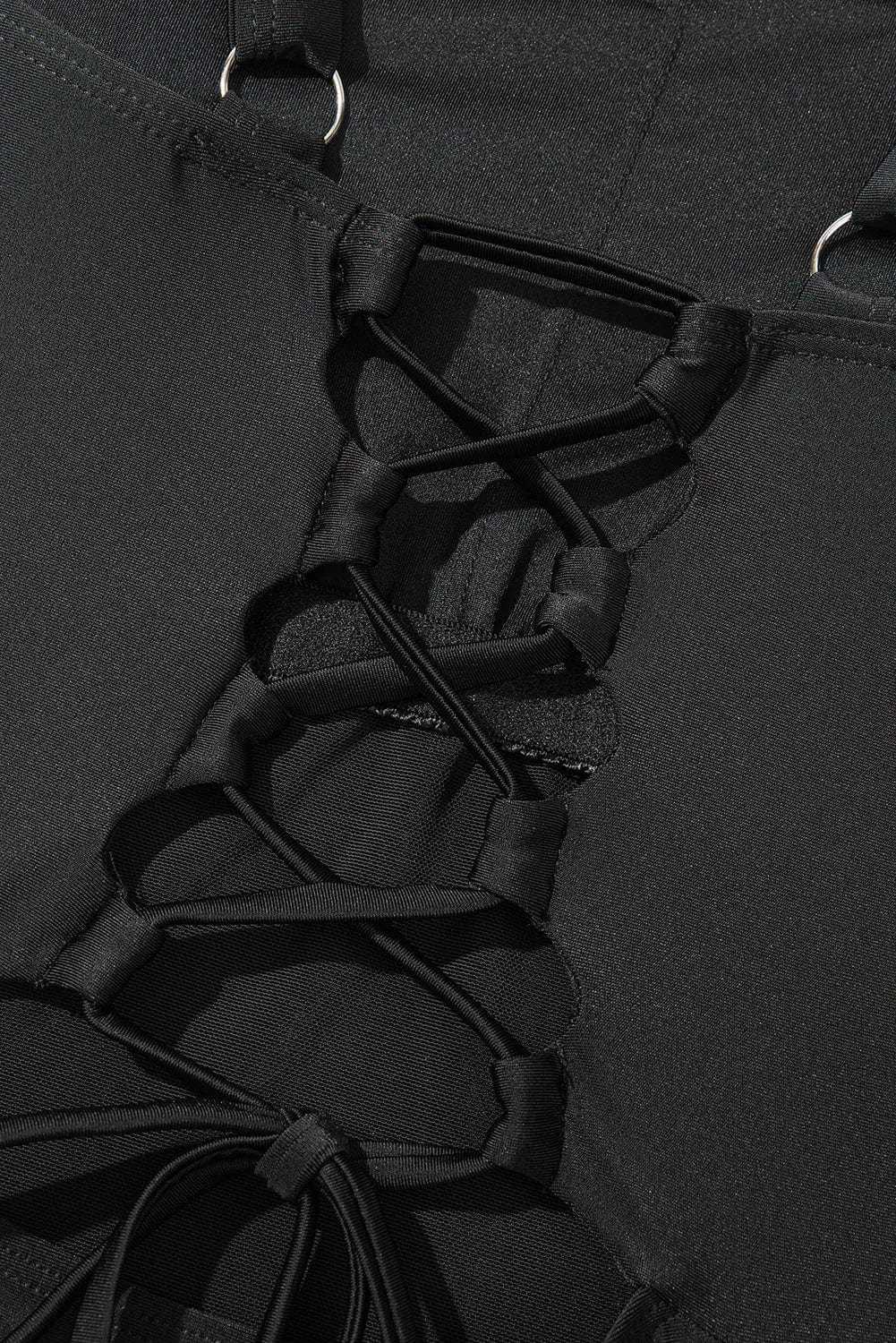 One Piece Swimsuit Black CrissCross Chic Swimsuit