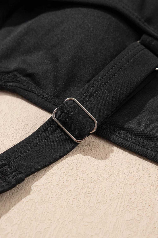 One Piece Swimsuit Black CrissCross Chic Swimsuit