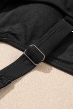 One Piece Swimsuit Black CrissCross Chic Swimsuit