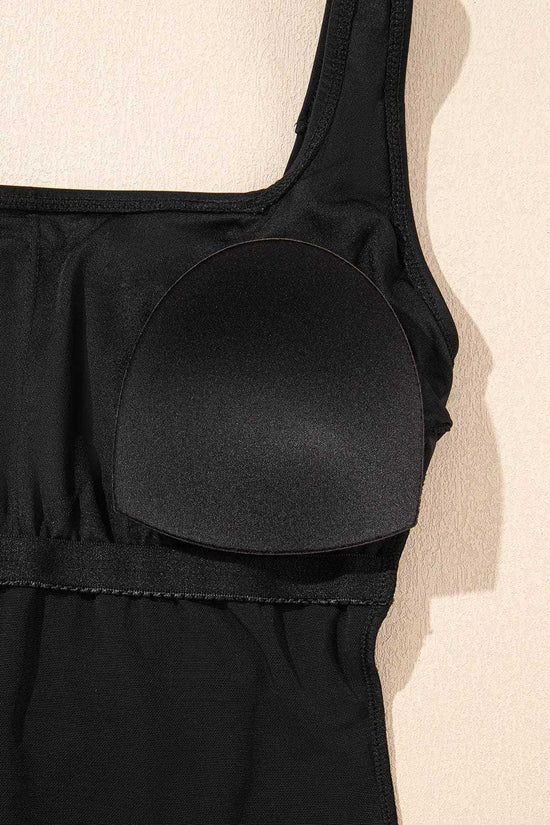 One Piece Swimsuit Black CrissCross Chic Swimsuit