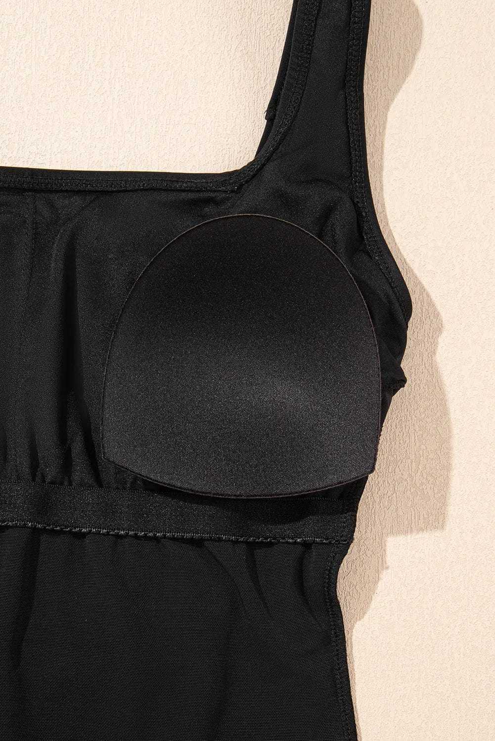 One Piece Swimsuit Black CrissCross Chic Swimsuit