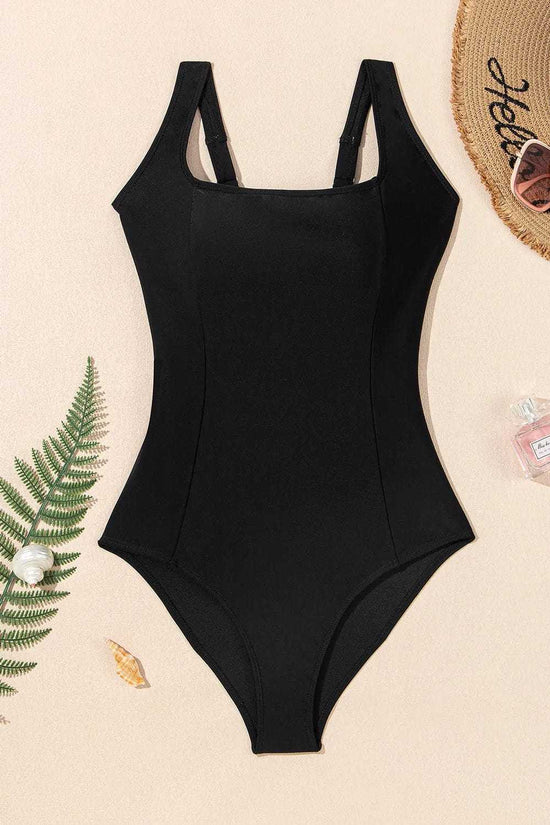 One Piece Swimsuit Black CrissCross Chic Swimsuit
