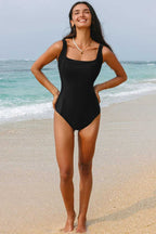 One Piece Swimsuit Black CrissCross Chic Swimsuit