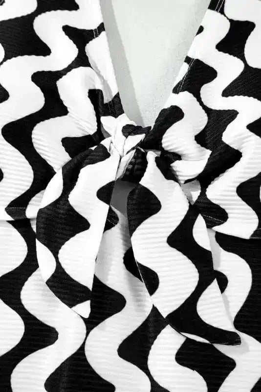 One Piece Swimsuit Black Stripe One Piece Swimsuit - Low Back Cut