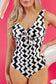 One Piece Swimsuit Black Stripe One Piece Swimsuit - Low Back Cut