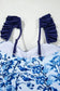 One Piece Swimsuit Blue Chic Ruffled One-Piece Swimsuit
