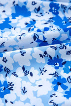 One Piece Swimsuit Boho Floral One-Piece Swimsuit - Ruffled Straps