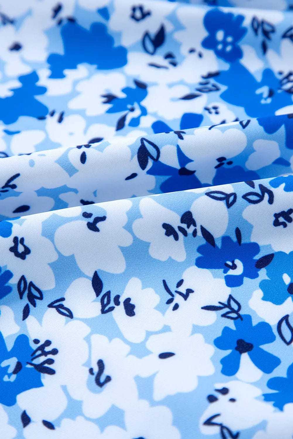 One Piece Swimsuit Boho Floral One-Piece Swimsuit - Ruffled Straps