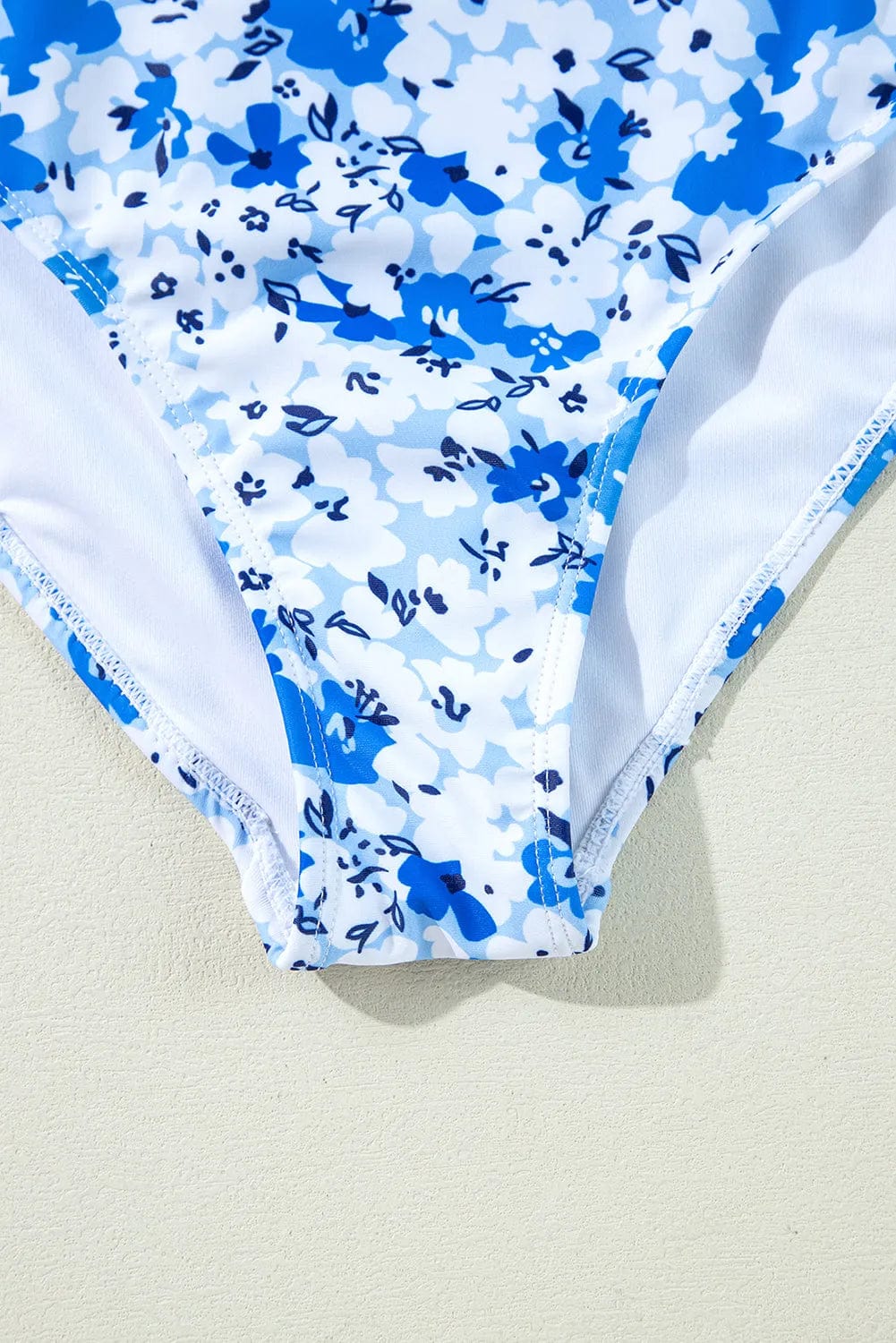 One Piece Swimsuit Boho Floral One-Piece Swimsuit - Ruffled Straps