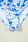 One Piece Swimsuit Boho Floral One-Piece Swimsuit - Ruffled Straps
