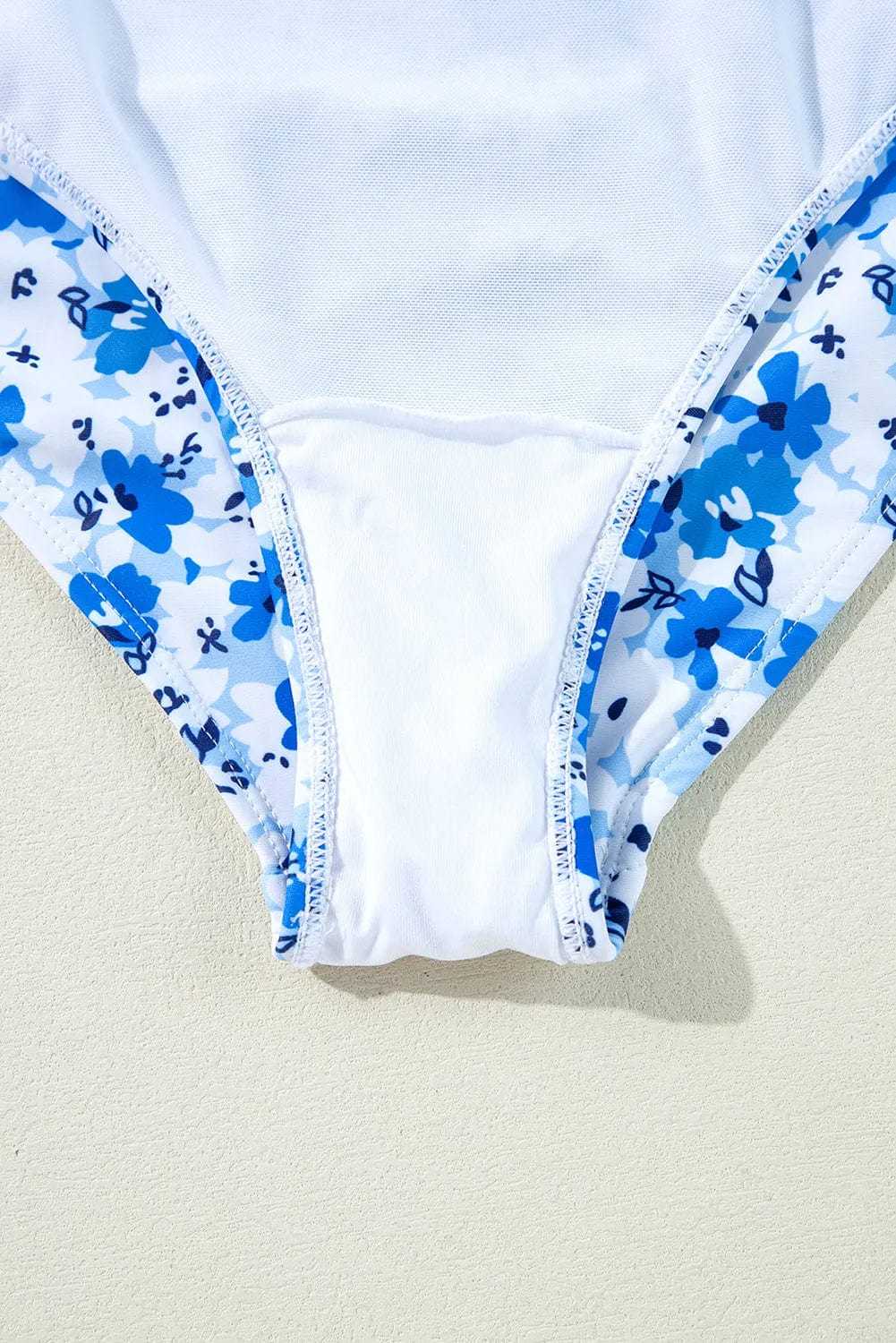 One Piece Swimsuit Boho Floral One-Piece Swimsuit - Ruffled Straps